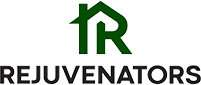 A green and black logo for rejuvenate