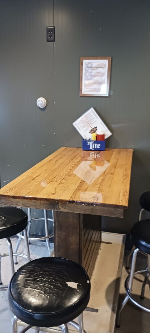 A table with beer on top of it